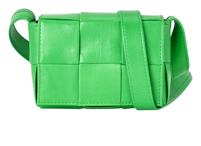 Mini Cassette Bag, &pound;420, Handbags, Green, Leather, Front view